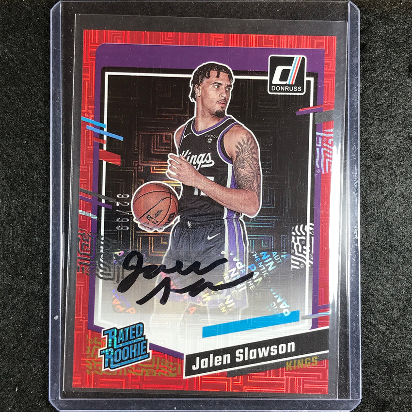 2023-24 Donruss Jalen Slawson Rated Rookie Auto Choice Red 92/99