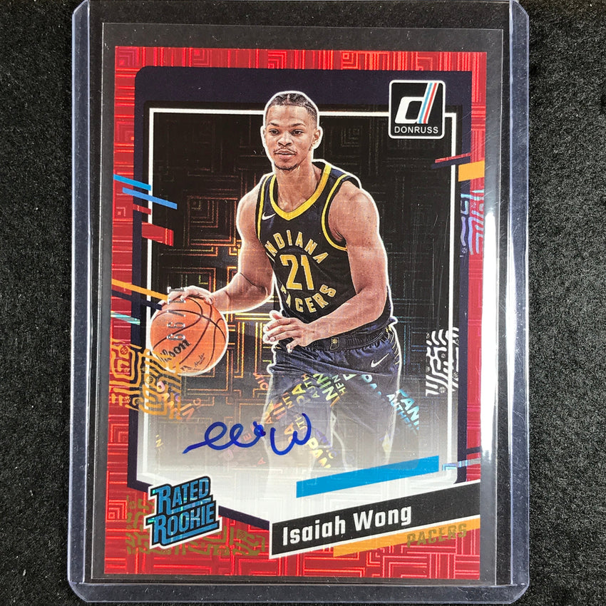 2023-24 Donruss Isaiah Wong Rated Rookie Auto Choice Red 11/99