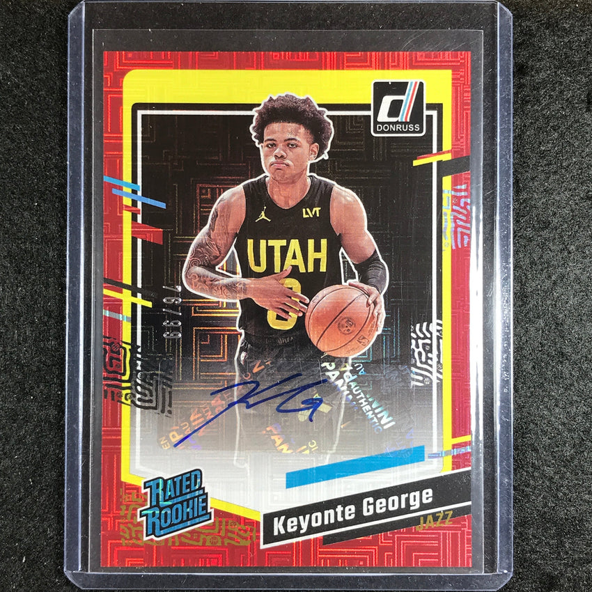 2023-24 Donruss Keyonte George Rated Rookie Auto Choice Red 76/99