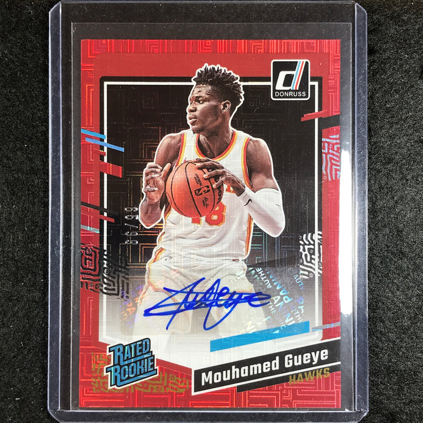 2023-24 Donruss Mouhamed Gueye Rated Rookie Auto Choice Red 65/99