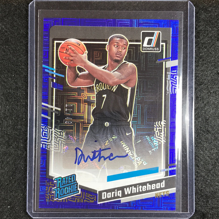 2023-24 Donruss Dariq Whitehead Rated Rookie Auto Choice Blue 11/49