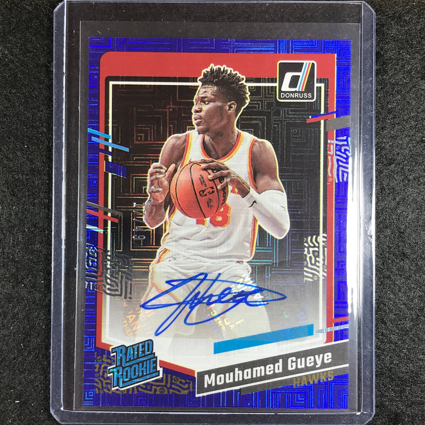 2023-24 Donruss Mouhamed Gueye Rated Rookie Auto Choice Blue 17/49