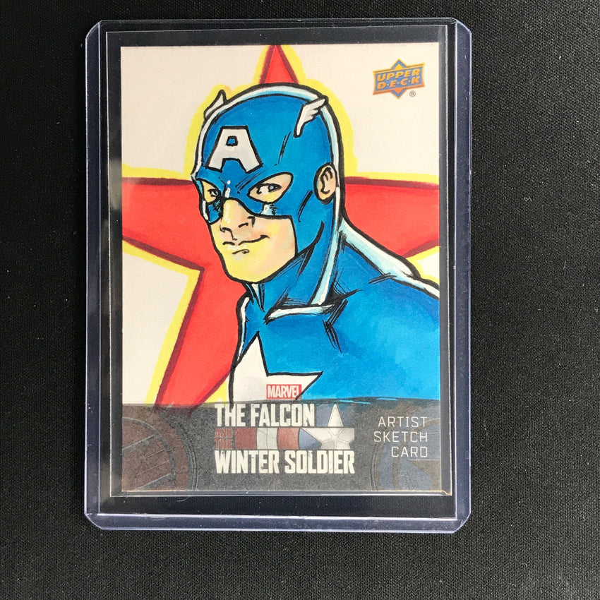 2022 Falcon And Winter Soldier Captain America Sketch Card 1/1 Matty Denham