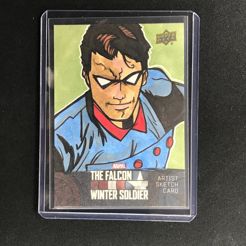 2022 Falcon And Winter Soldier Winter Soldier Sketch Card 1/1 Rich Hennemann