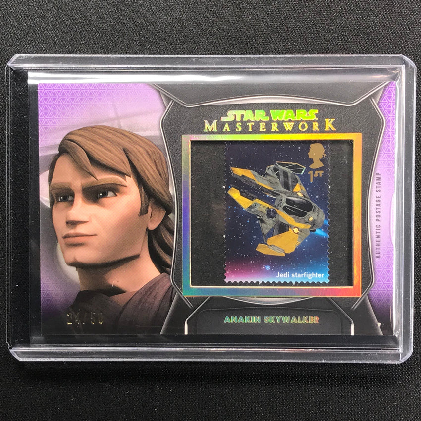 2021 Star Wars Masterwork Anakin Skywalker Postage Stamp Relics Purple 24/50