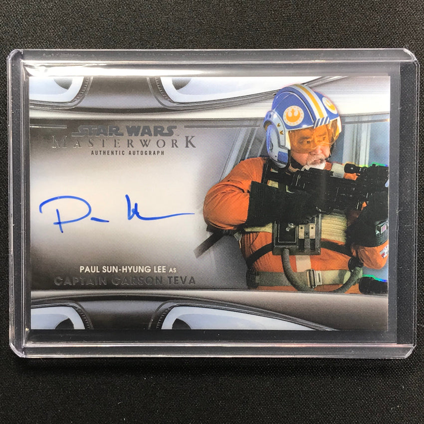2021 Star Wars Masterwork Paul Sun-hyung Lee As Captain Carson Teva Auto 18/50