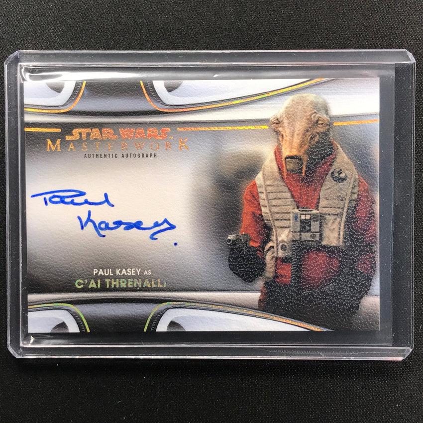 2021 Star Wars Masterwork Paul Kasey As Cai Threnalli Autograph Canvas 23/25