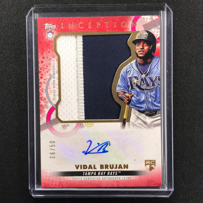 2022 Inception Vidal Brujan Autograph Jumbo Patch Rookie Red 36/50
