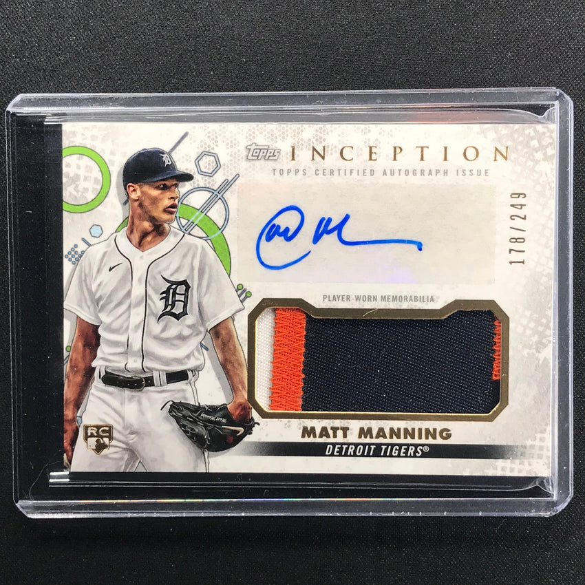 2022 Inception Matt Manning Autograph Patch Rookie 178/249
