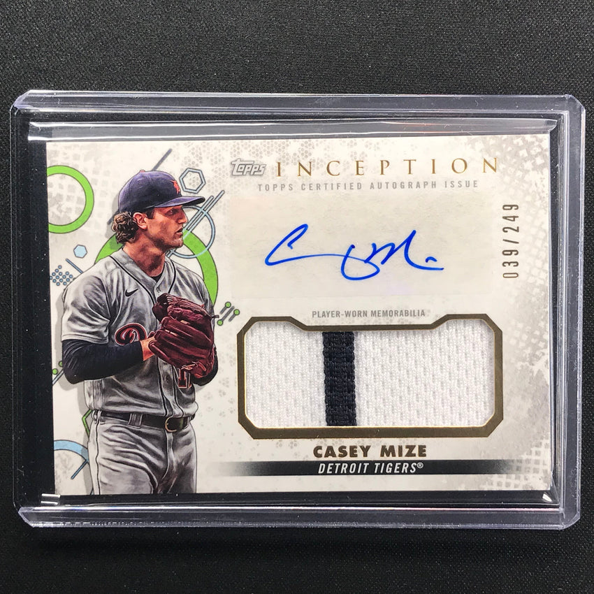 2022 Inception Casey Mize Autograph Patch 39/249