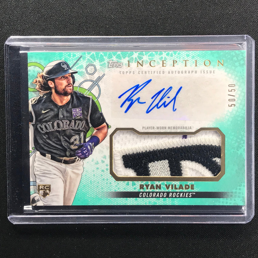 2022 Inception Ryan Vilde Autograph Patch Rookie Green 50/50