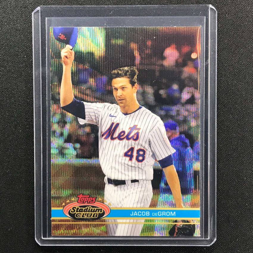 2021 Stadium Club Chrome JACOB DE GROM 1991 Design Variation Wave SP #167