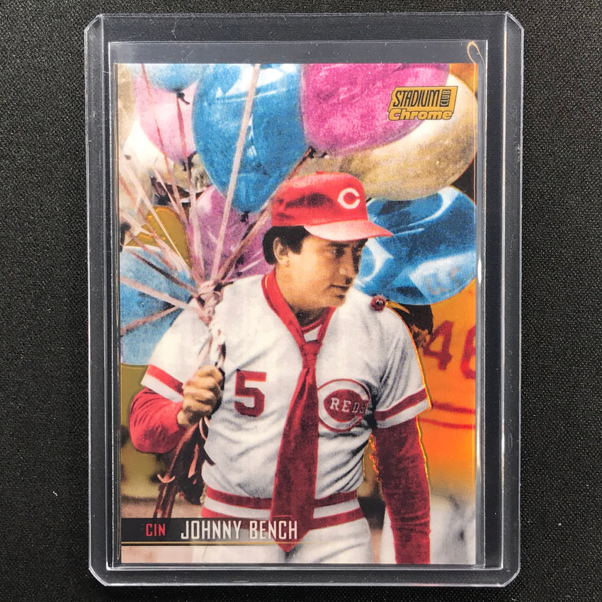 2021 Stadium Club Chrome Johnny Bench Gold 28/50