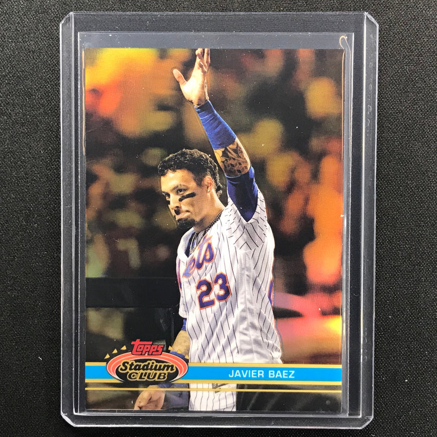 2021 Stadium Club Chrome Javier Baez 1991 Design Variation Gold 27/50