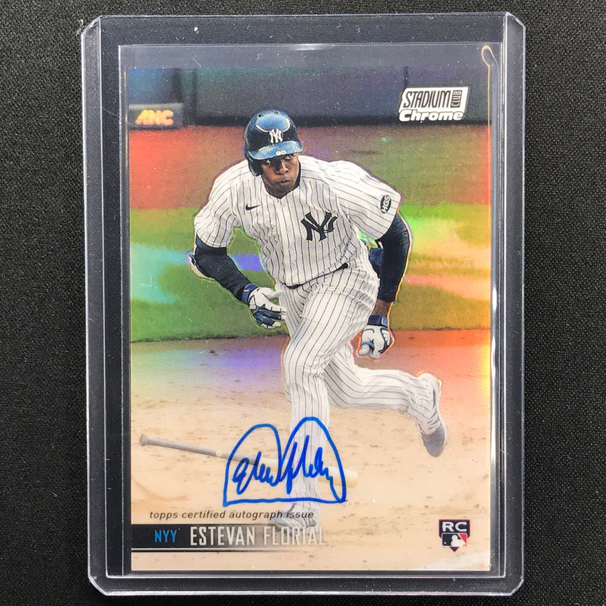 2021 Stadium Club Chrome Estevan Florial Rookie Auto No Ef