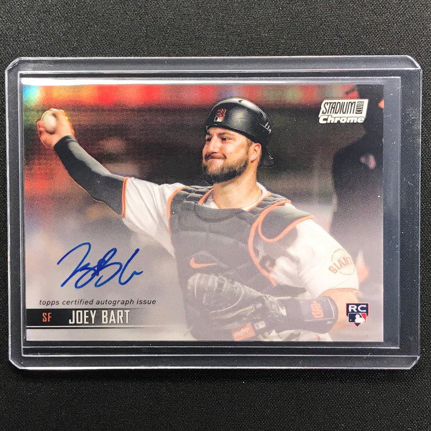 2021 Stadium Club Chrome Joey Bart Rookie Auto No Jba
