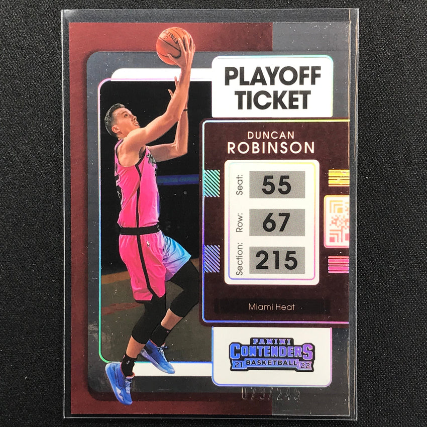 2021-22 Contenders Duncan Robinson Playoff Ticket /249