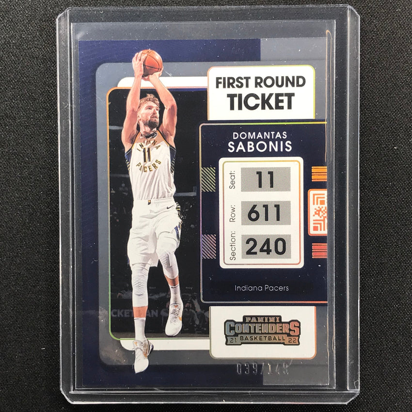 2021-22 Contenders Domantas Sabonis First Round Ticket 39/149