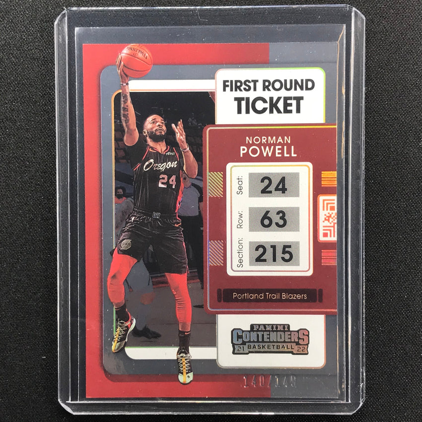 2021-22 Contenders Norman Powell First Round Ticket 140/149