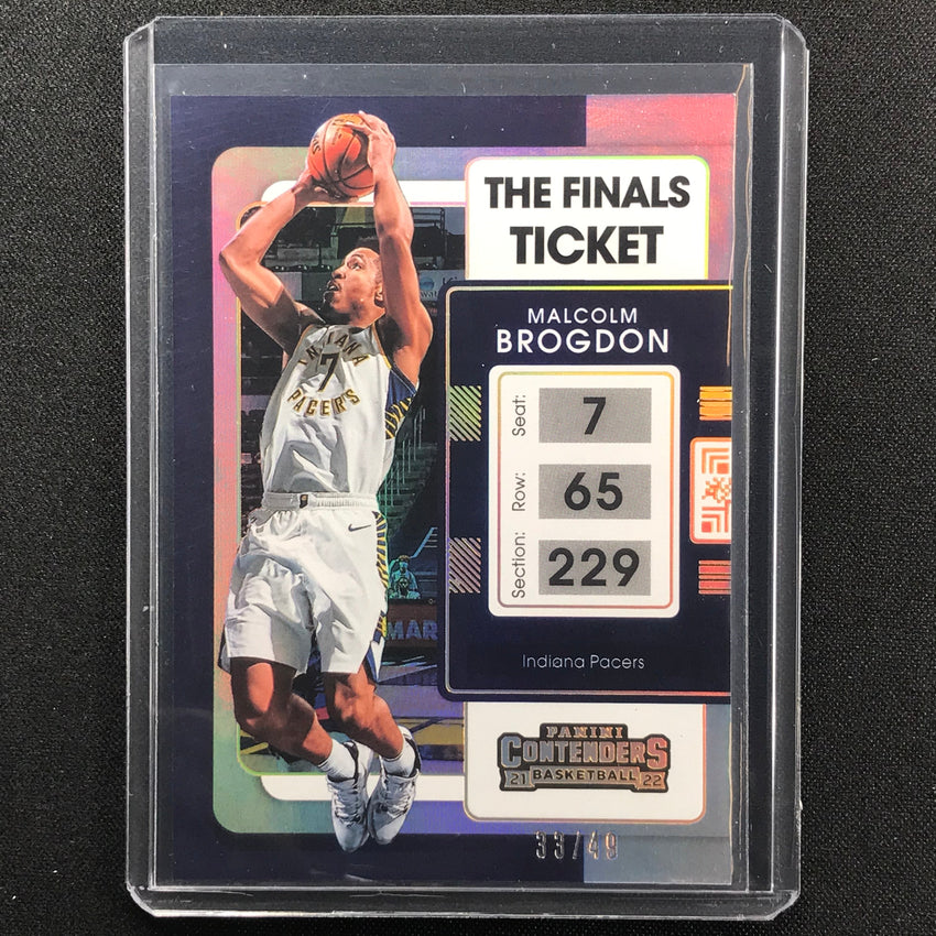 2021-22 Contenders Malcolm Brogdon The Finals Ticket 33/49