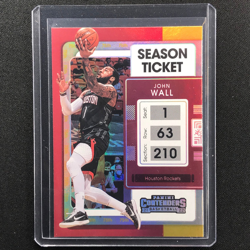 2021-22 Contenders JOHN WALL Season Ticket NBA 75th Anniversary SP #60