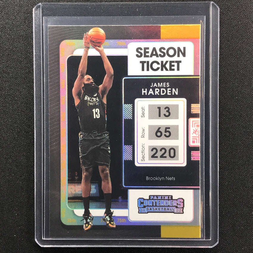 2021-22 Contenders James Harden Season Ticket Nba 75th Anniversary Sp No 64
