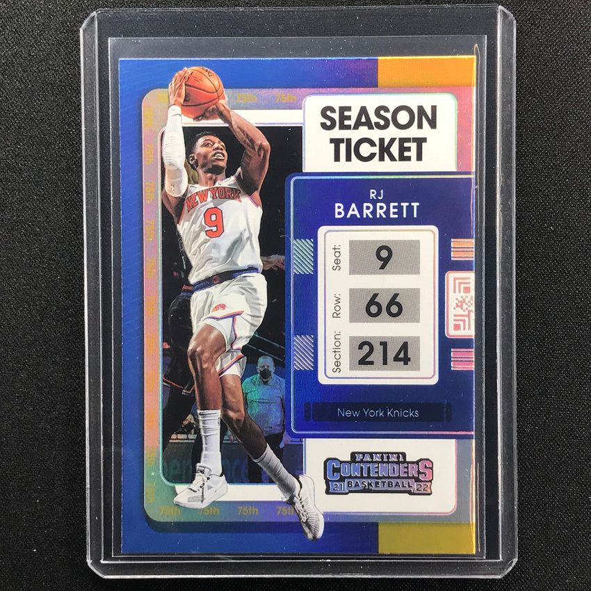 2021-22 Contenders Rj Barrett Season Ticket Nba 75th Anniversary Sp No 65