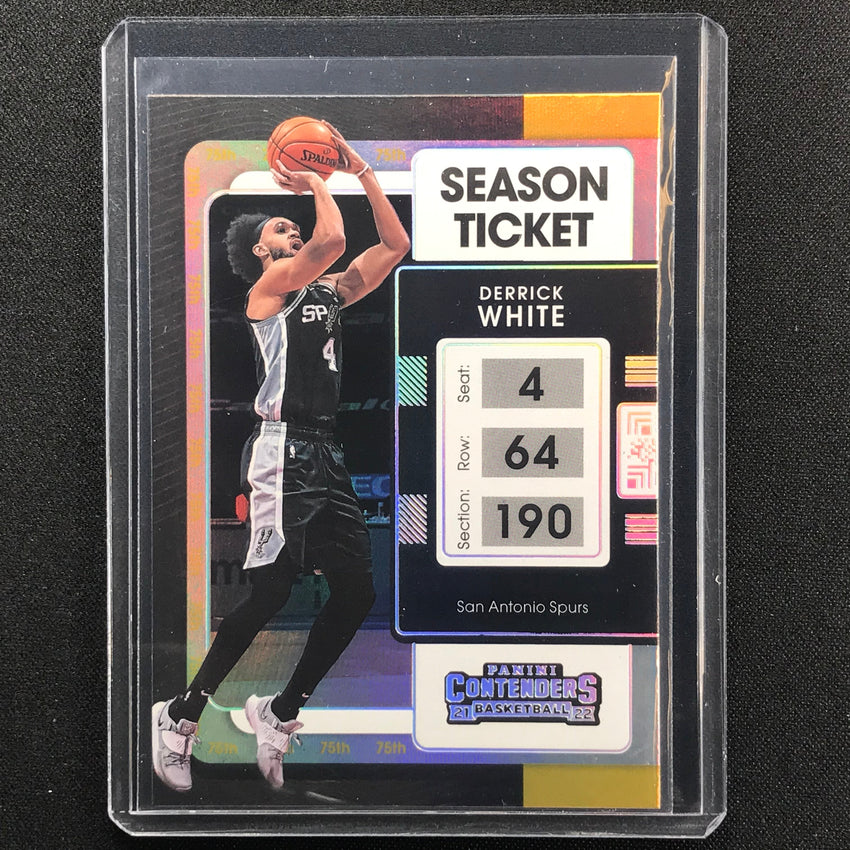 2021-22 Contenders DERRICK WHITE Season Ticket NBA 75th Anniversary SP #99