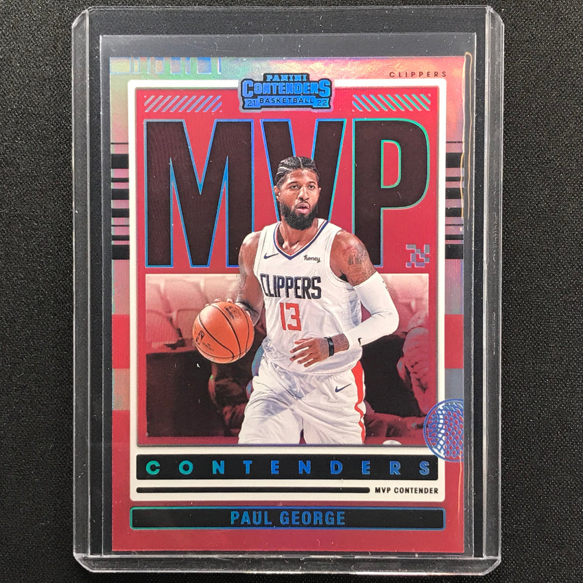 2021-22 Contenders PAUL GEORGE MVP Contenders SP #21