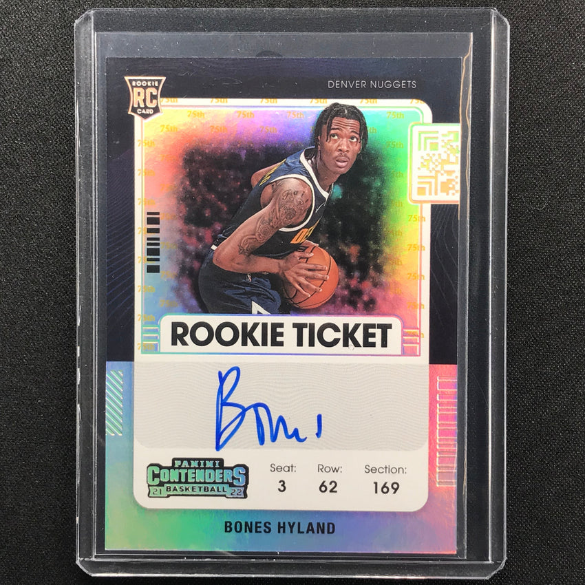 2021-22 Contenders Bones Hyland Rookie Ticket Nba 75th Anniversary Auto Sp No 126