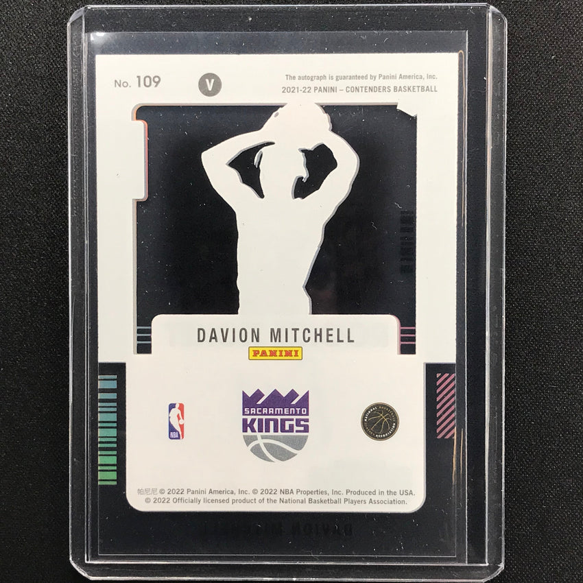 2021-22 Contenders DAVION MITCHELL Rookie Ticket Auto Variation Clear SSP #109
