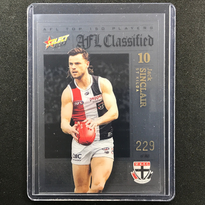 2023 Footy Stars Jack Sinclair Afl Classified No 10 229/365