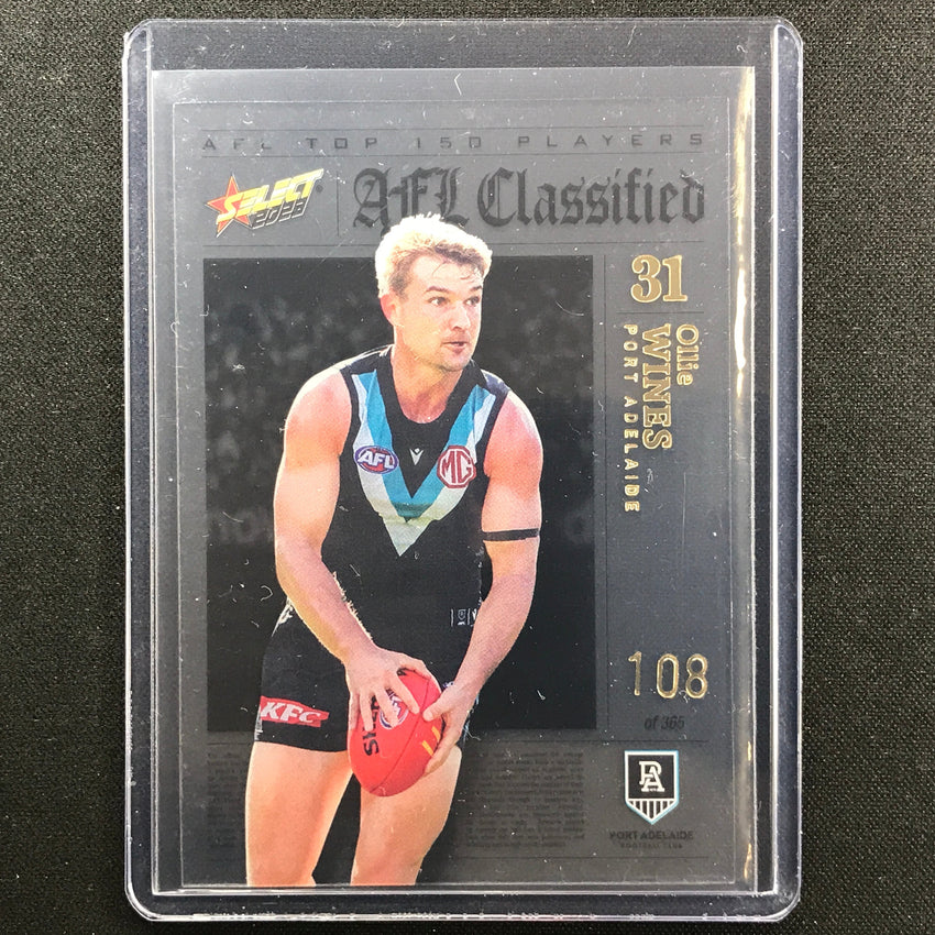 2023 Footy Stars Ollie Wines Afl Classified No 31 108/365