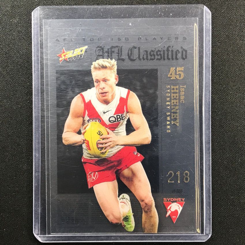 2023 Footy Stars Isaac Heeney Afl Classified No 45 218/365