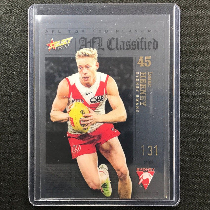 2023 Footy Stars Isaac Heeney Afl Classified No 45 131/365