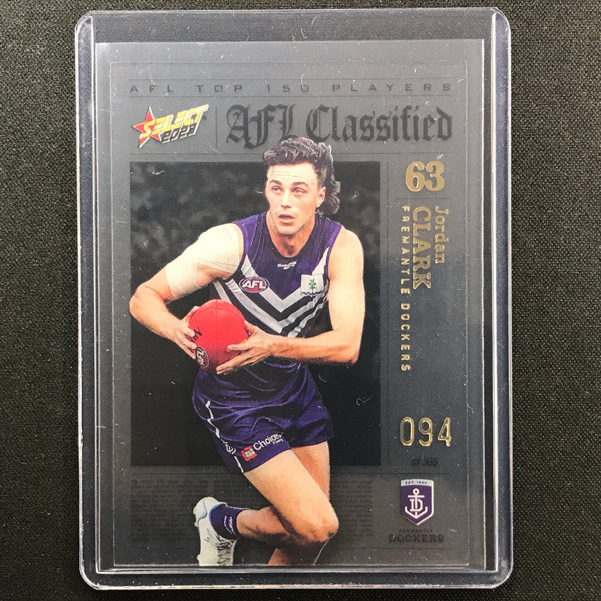 2023 Footy Stars Jordan Clark Afl Classified No 63 94/365