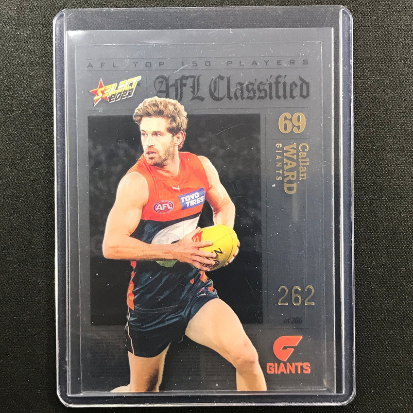 2023 Footy Stars Callan Ward Afl Classified No 69 262/365