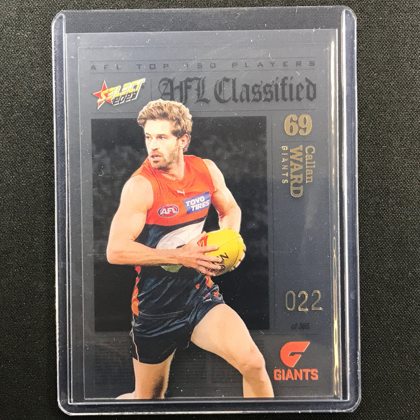 2023 Footy Stars Callan Ward Afl Classified No 69 22/365