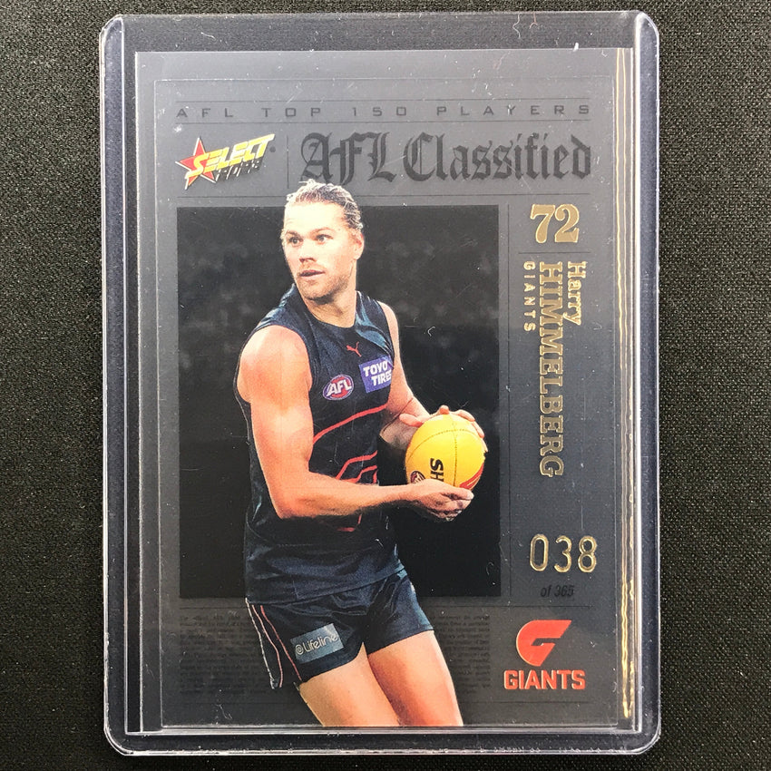 2023 Footy Stars Harry Himmelberg Afl Classified No 72 38/365