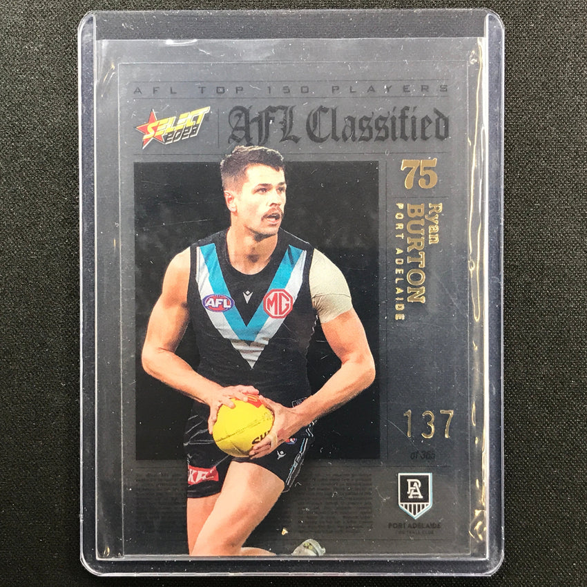 2023 Footy Stars Ryan Burton Afl Classified No 75 137/365