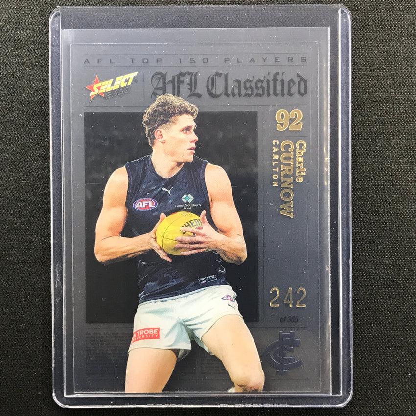 2023 Footy Stars Charlie Curnow Afl Classified No 92 242/365