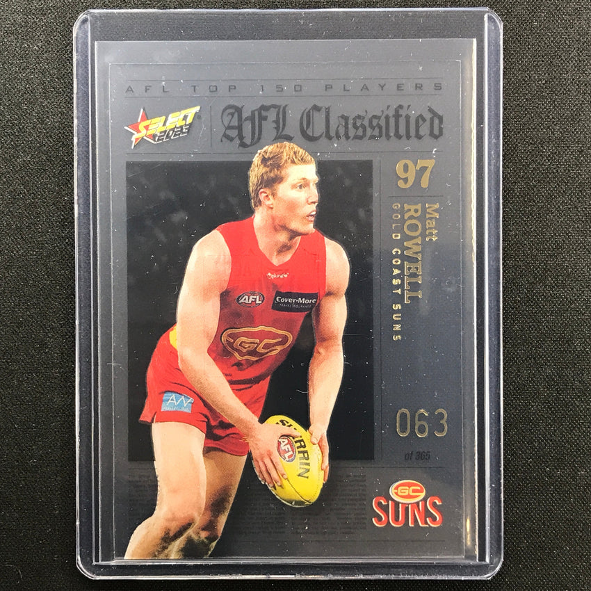 2023 Footy Stars Matt Rowell Afl Classified No 97 63/365
