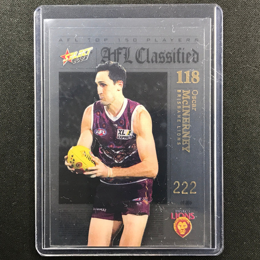 2023 Footy Stars Oscar Mcinerney Afl Classified No 118 222/365