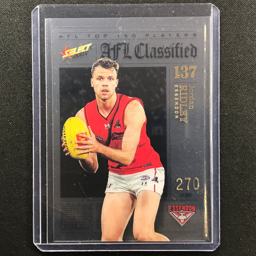 2023 Footy Stars Jordan Ridley Afl Classified No 137 270/365