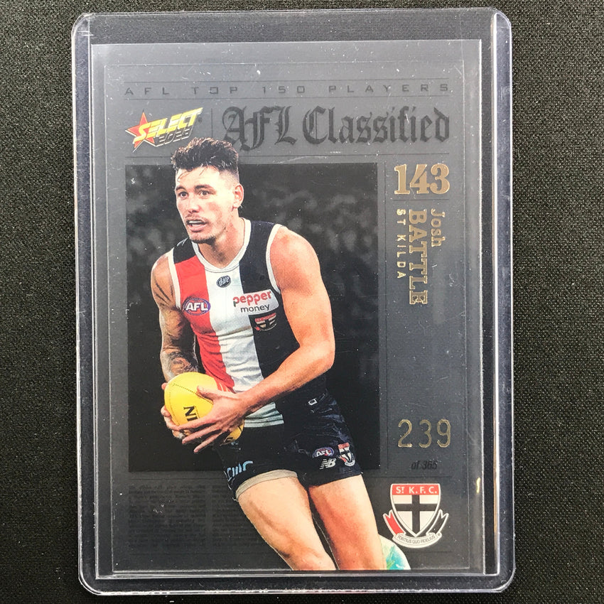 2023 Footy Stars Josh Battle Afl Classified No 143 239/365