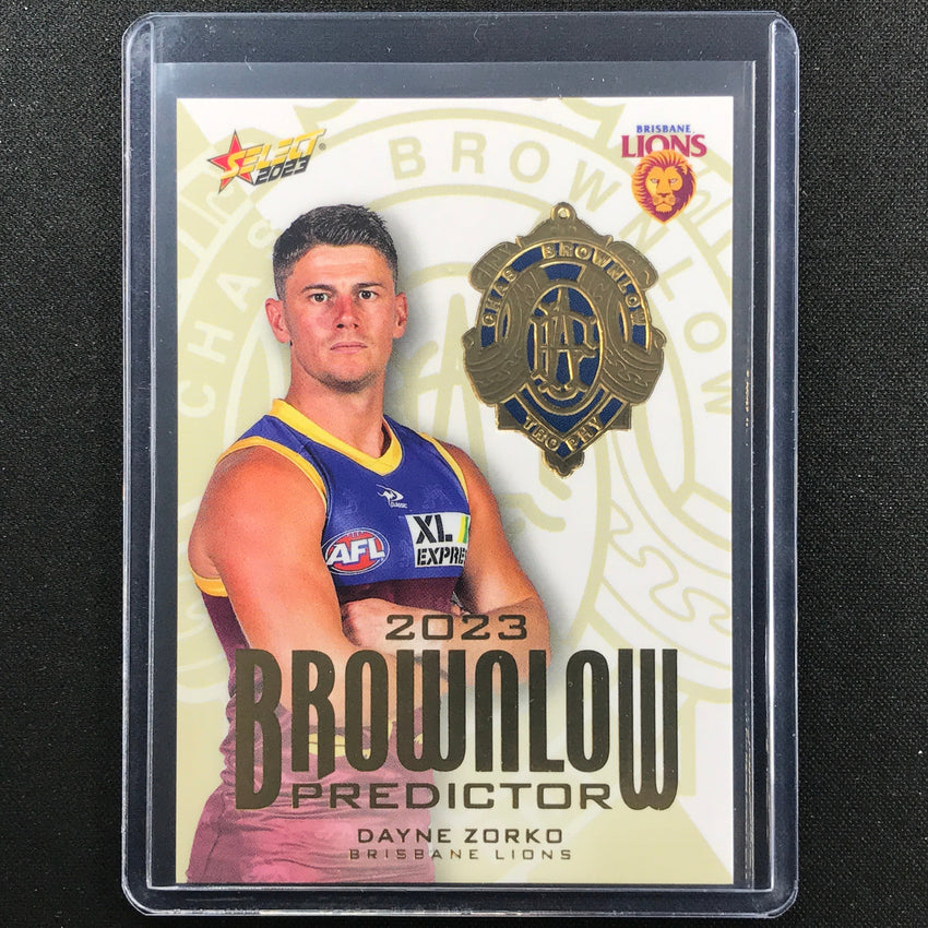 2023 Footy Stars Dayne Zorko Brownlow Predictor Gold 186/260