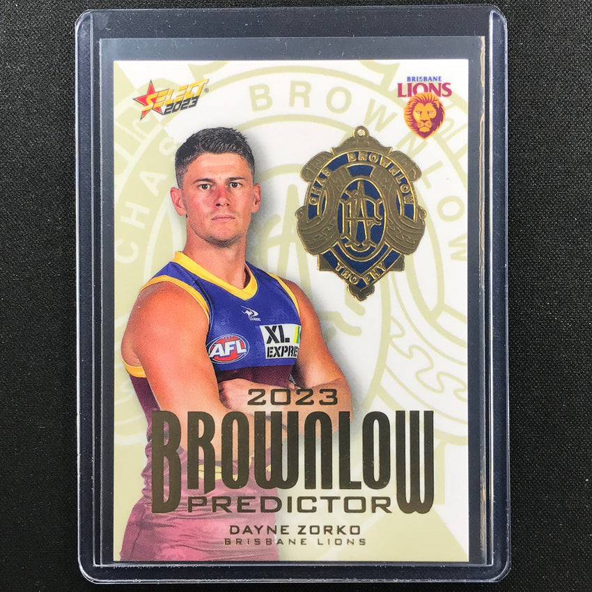 2023 Footy Stars Dayne Zorko Brownlow Predictor Gold 122/260