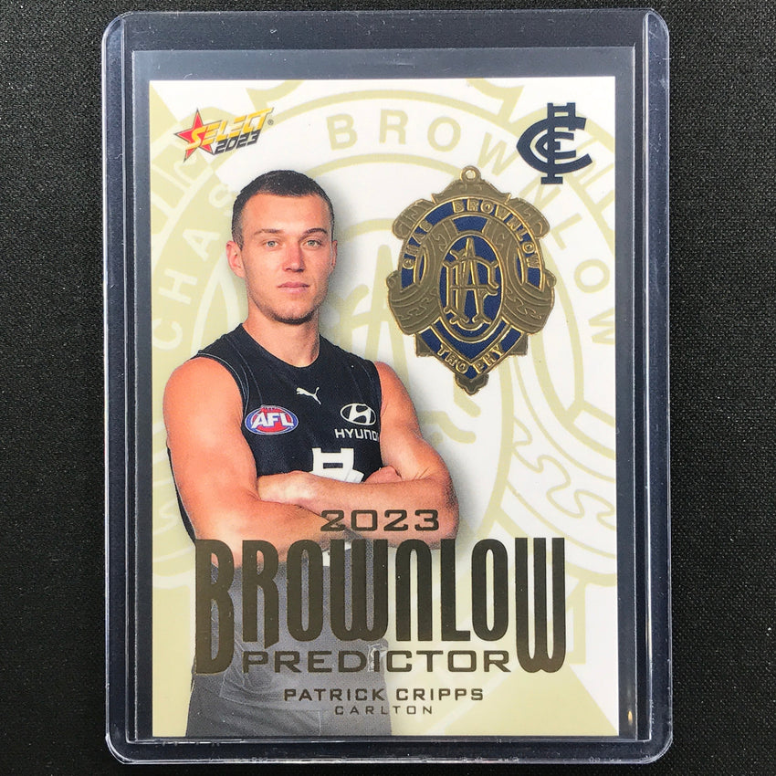 2023 Footy Stars Patrick Cripps Brownlow Predictor Gold 106/260