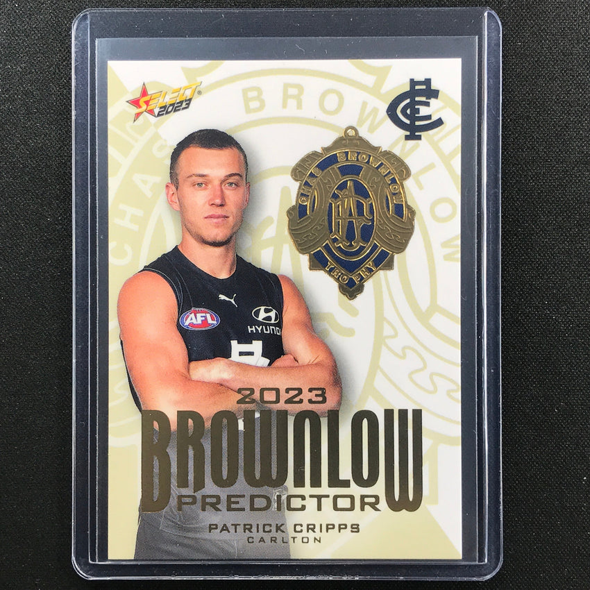 2023 Footy Stars Patrick Cripps Brownlow Predictor Gold 204/260