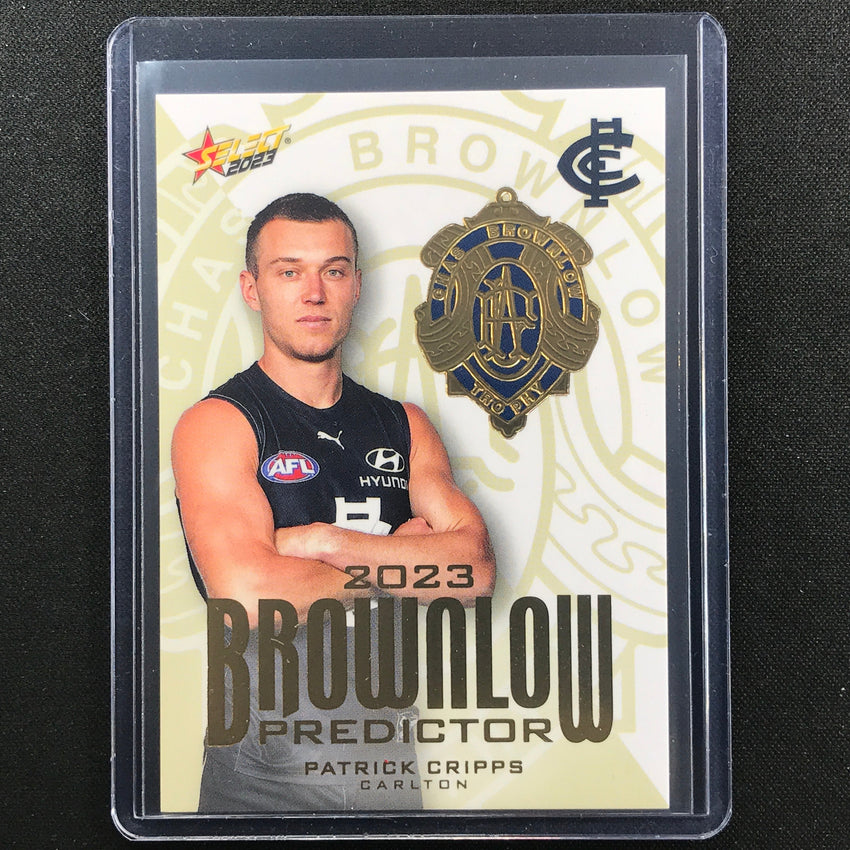 2023 Footy Stars Patrick Cripps Brownlow Predictor Gold 005/260